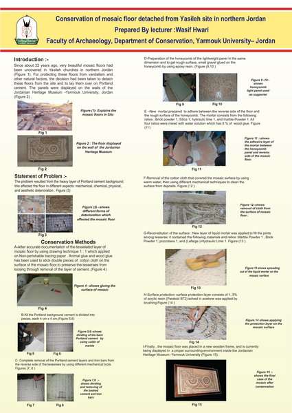 Hwari_Conservation of Mosaic Floors Detached from the Site of Yasileh, Jordan
